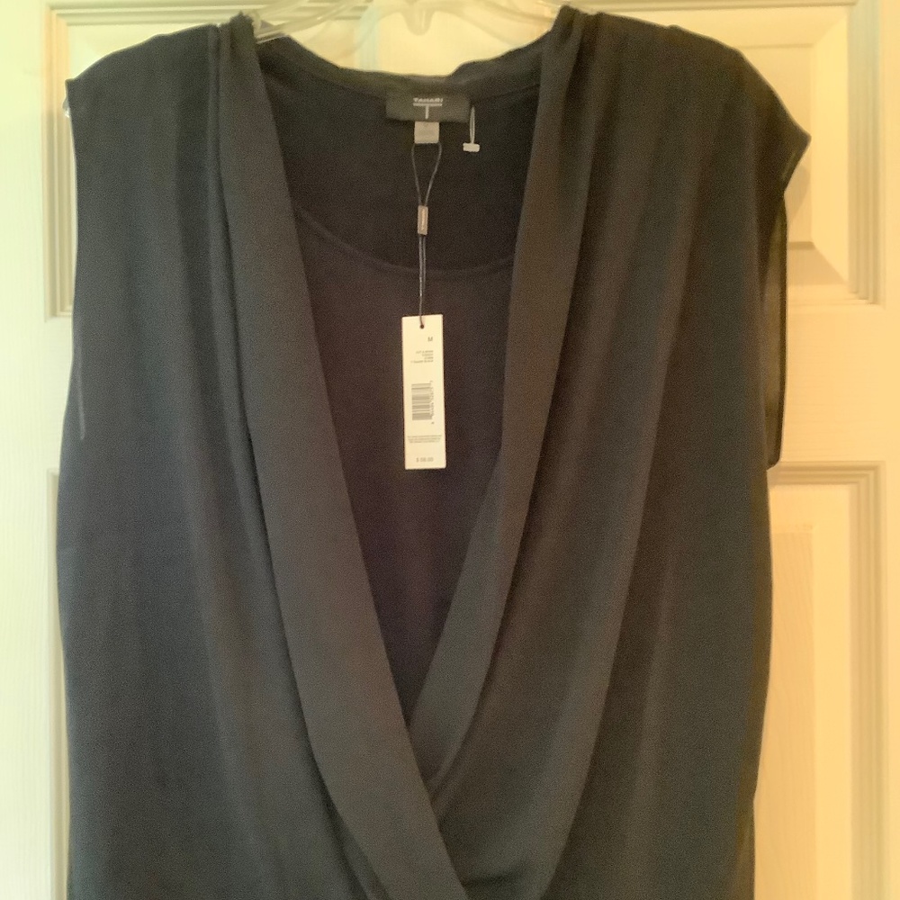 Black Tahari sleeveless blouse